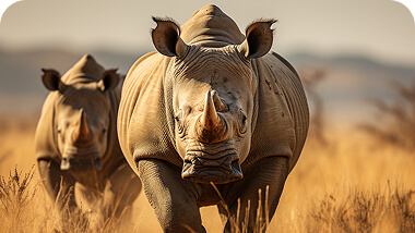 Game drive Rhino walk